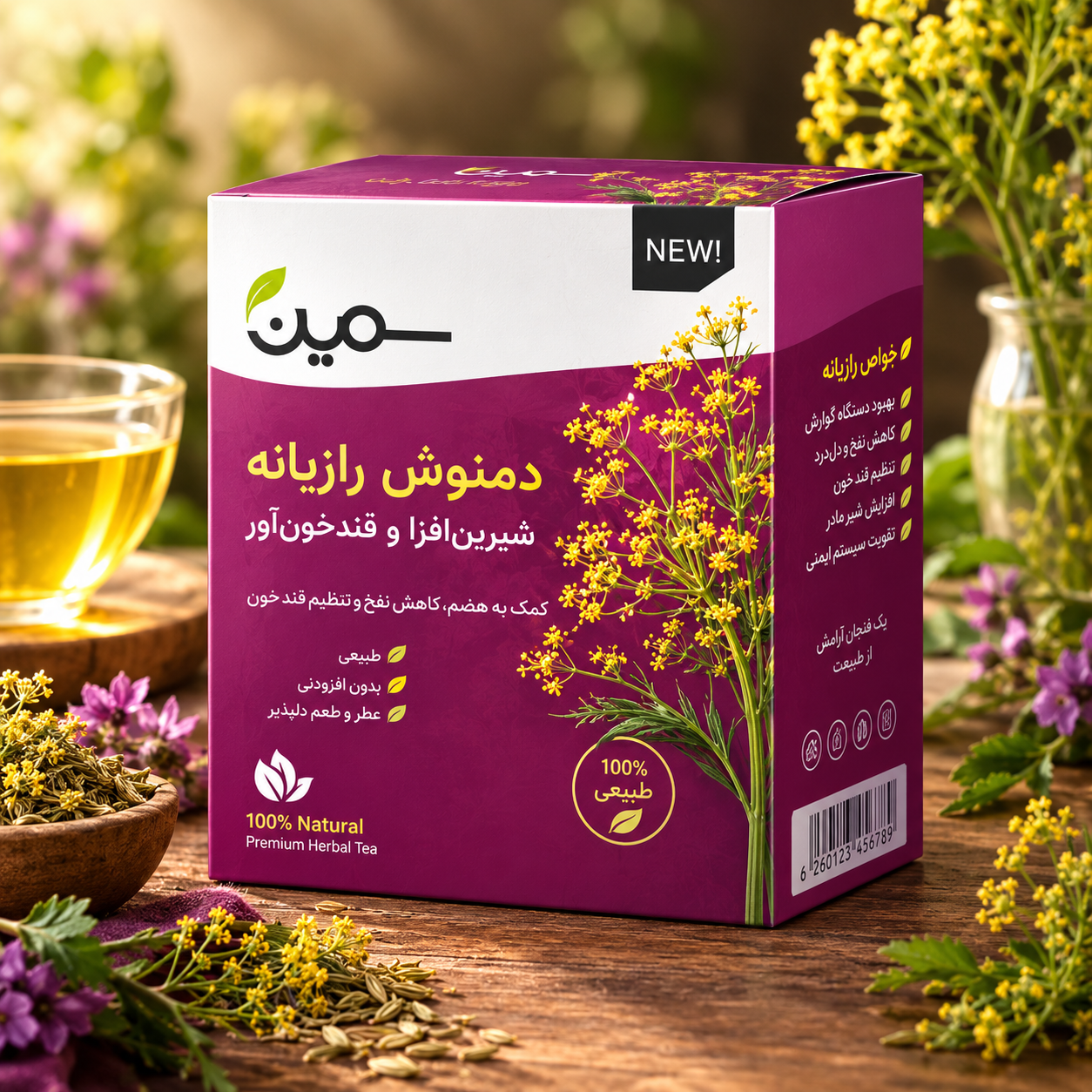 دمنوش رازیانه ویژه بانوان ۲۰ عددی